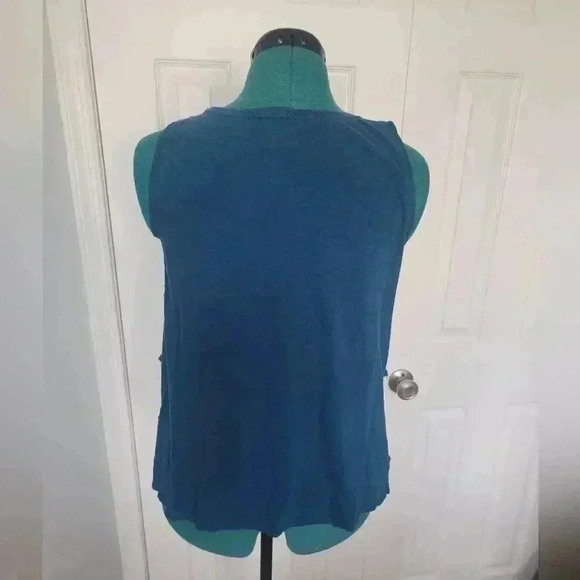 Teal LOFT sleeveless tank with tassels - Picture 2 of 3